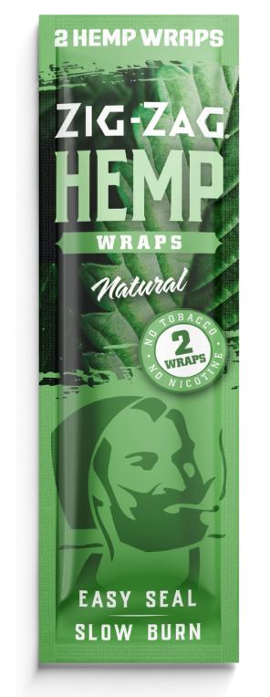 Photograph of product: Zig Zag Hemp Wraps - Natural - 2 Wraps