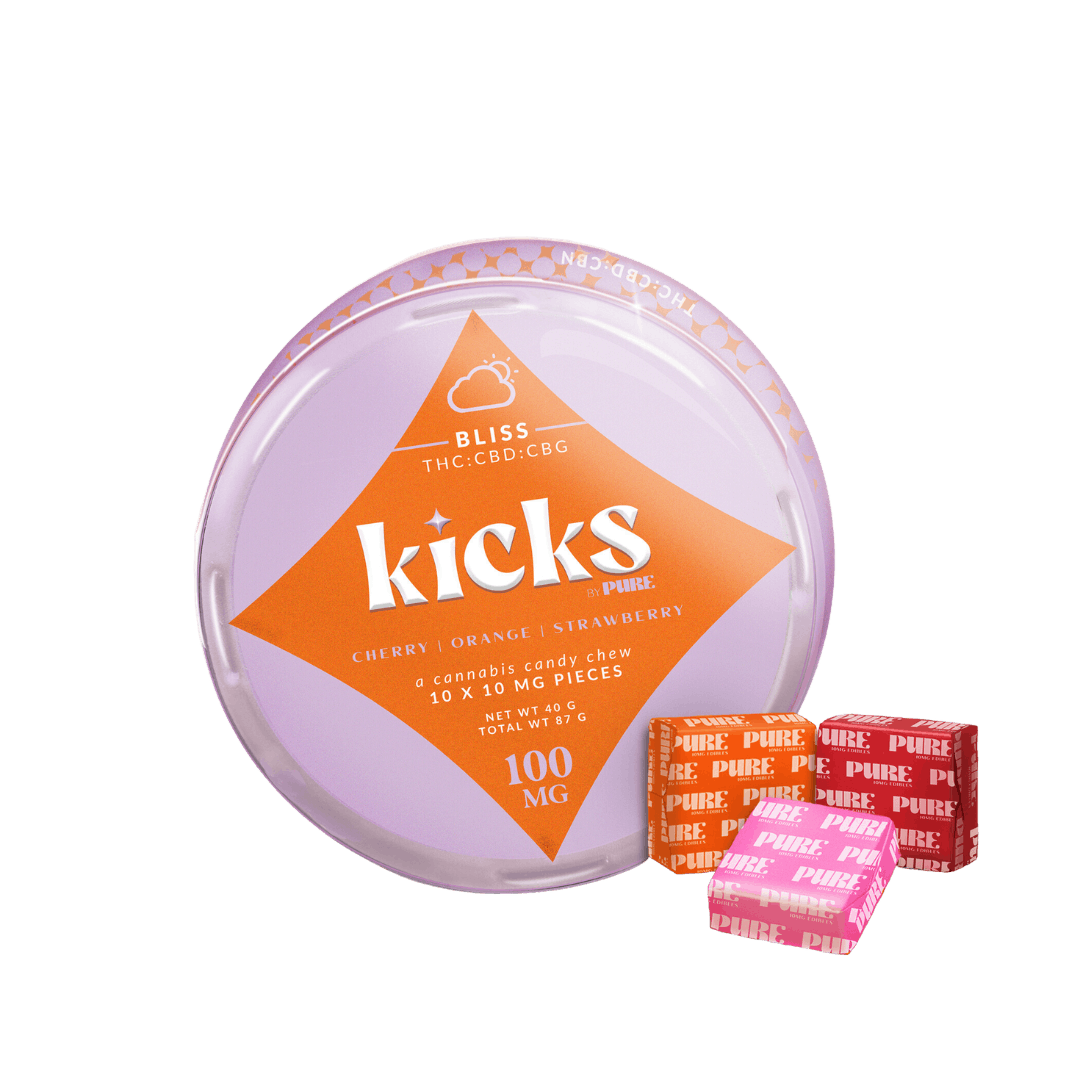 Photograph of product: Pure - KICKS - Bliss 1:1:1 TH-oui/CBD/CBG - 100mg
