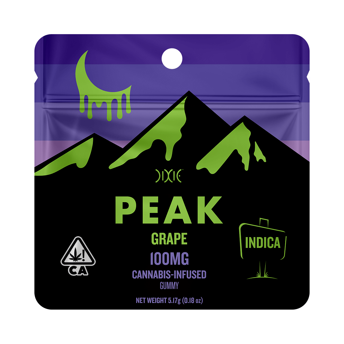 Photograph of product: Peak Singles - Grape 100mg Oui'd