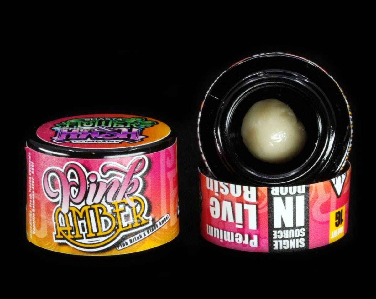 Photograph of product: SHASTA au chocolat CO | PINK AMBER | LIVE ROSIN | BADDER | 1G