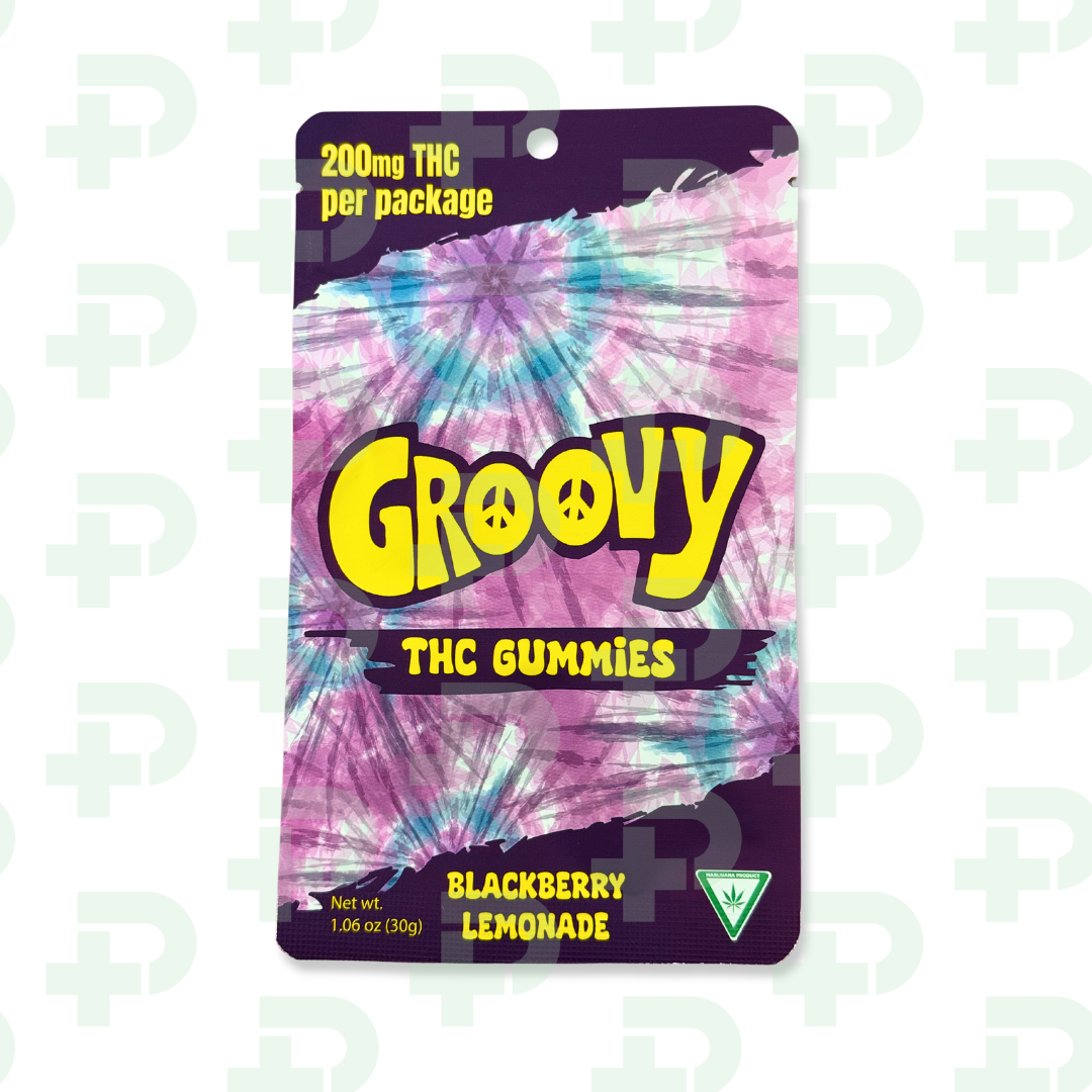 Photograph of product: Groovy 200mg Gummies - Blackberry Lemonade