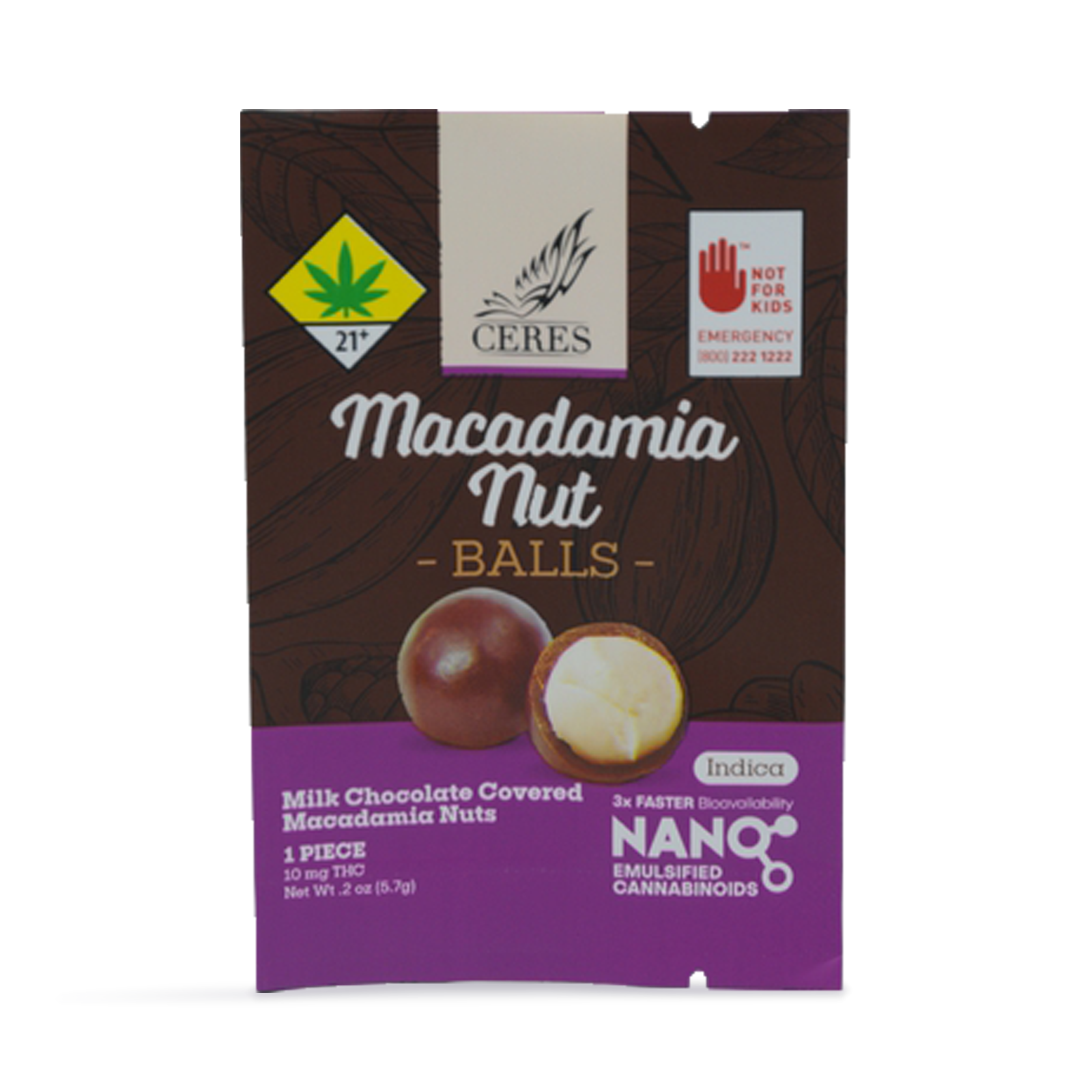 Photograph of product: Chocolate Covered Macadamia Nut Ball Oui'd | 10mg