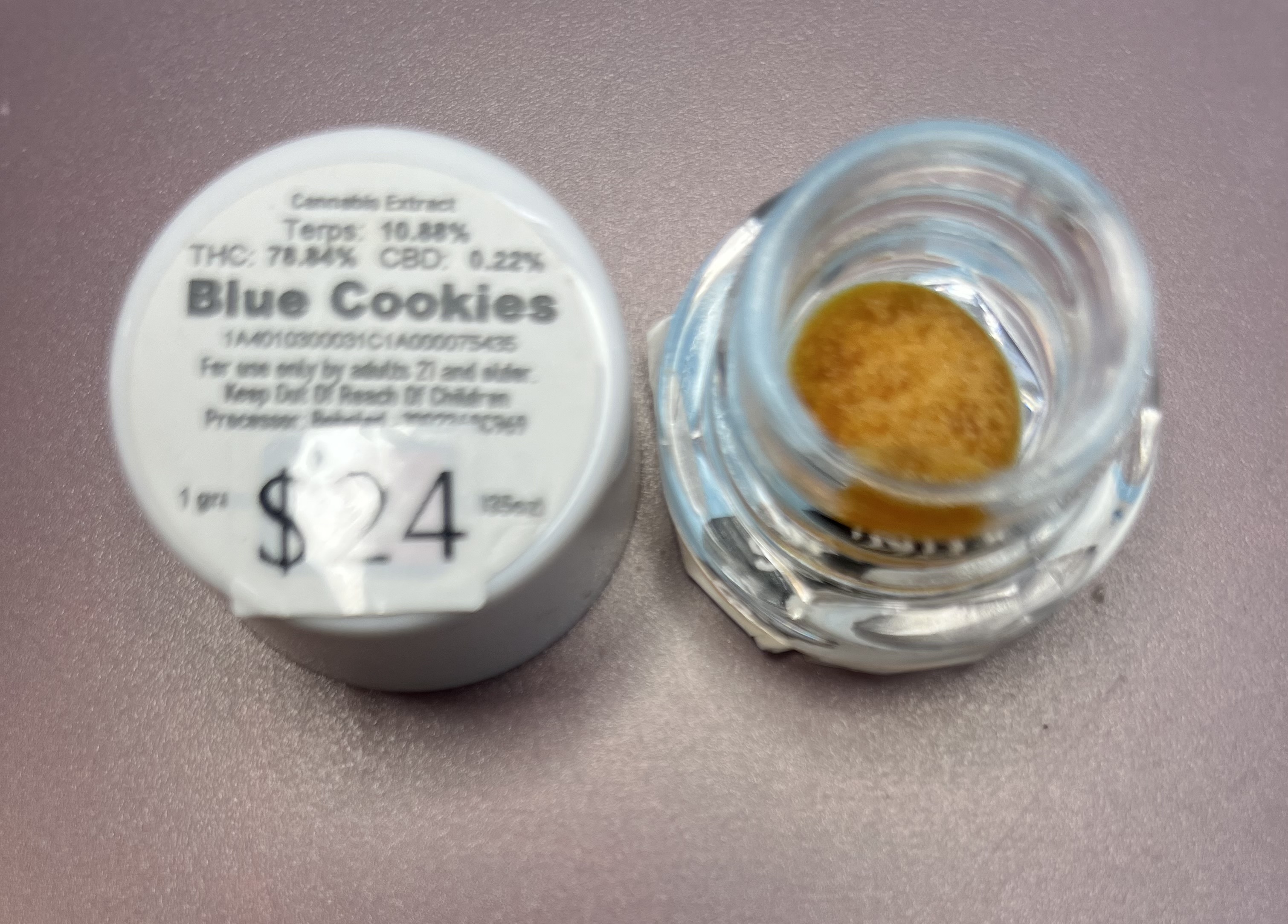 Photograph of product: Blue Cookies Live Resin - Bobsled