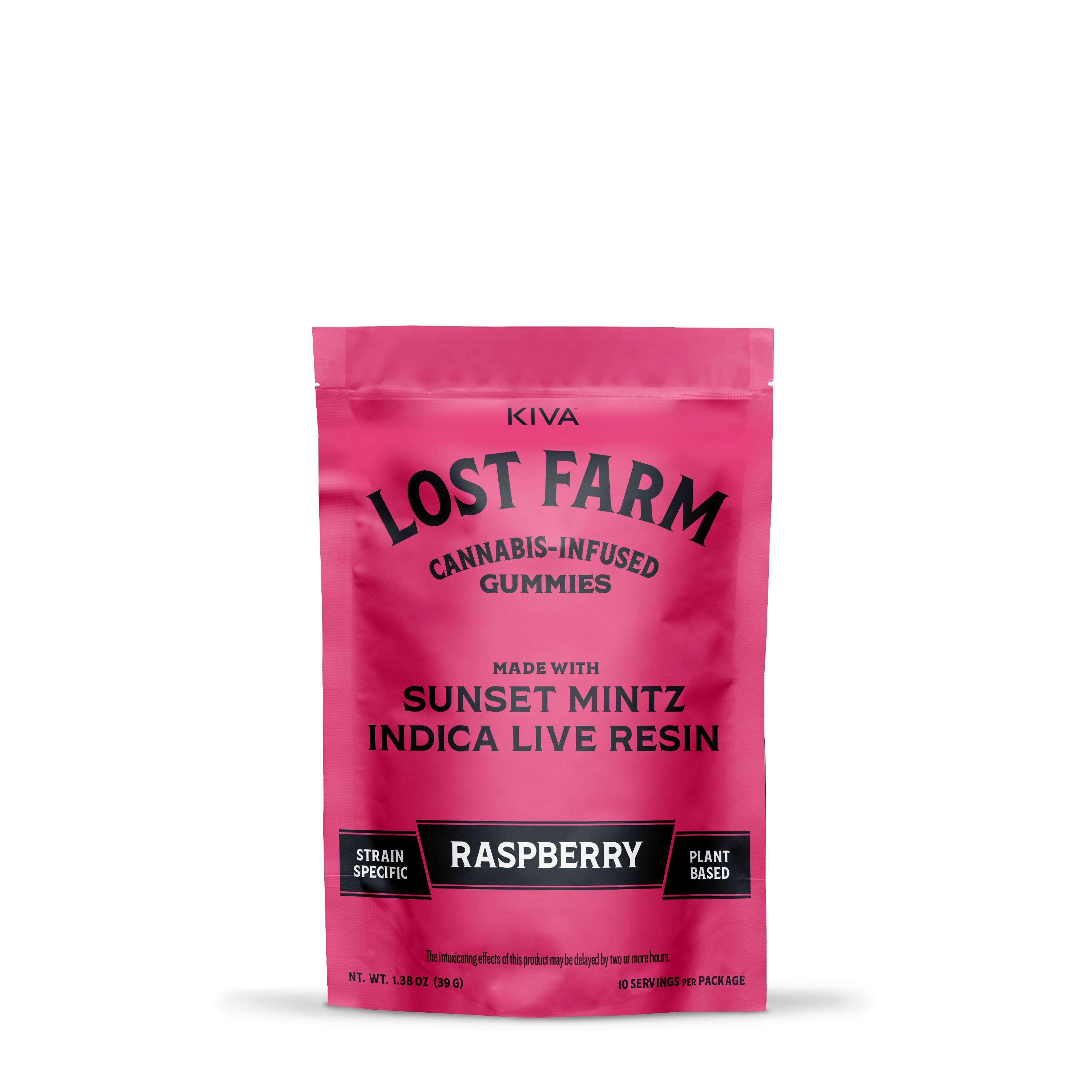 Photograph of product: Lost Farm Gummies 10pk/100mg Live Resin- Raspberry (Sunset Mintz)