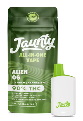 Photograph of product: Alien OG (H) Jaunty | All-in-One Palm Vape (1.5g)