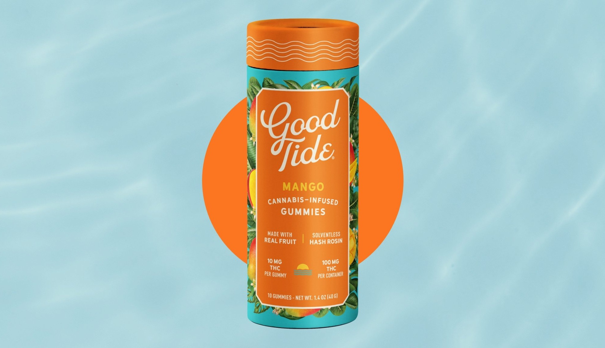 Photograph of product: Good Tide 100mg Rosin Gummies]Mango