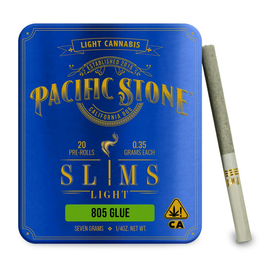 Photograph of Product: [Pacific Stone] Preroll 20 Pack Slims Light - 7g - 805 Glue (H)