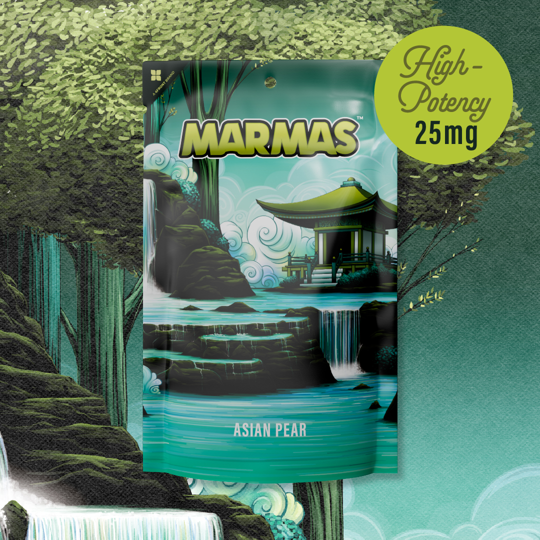 Photograph of product: Gummies | Marmas | Asian Pear High Dose [20pk] [25mg each]