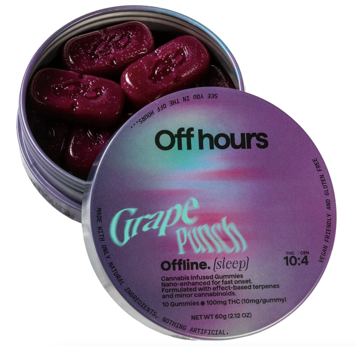 Photograph of product: C12 | "Offline" Grape Punch Gummies | Off Hours
