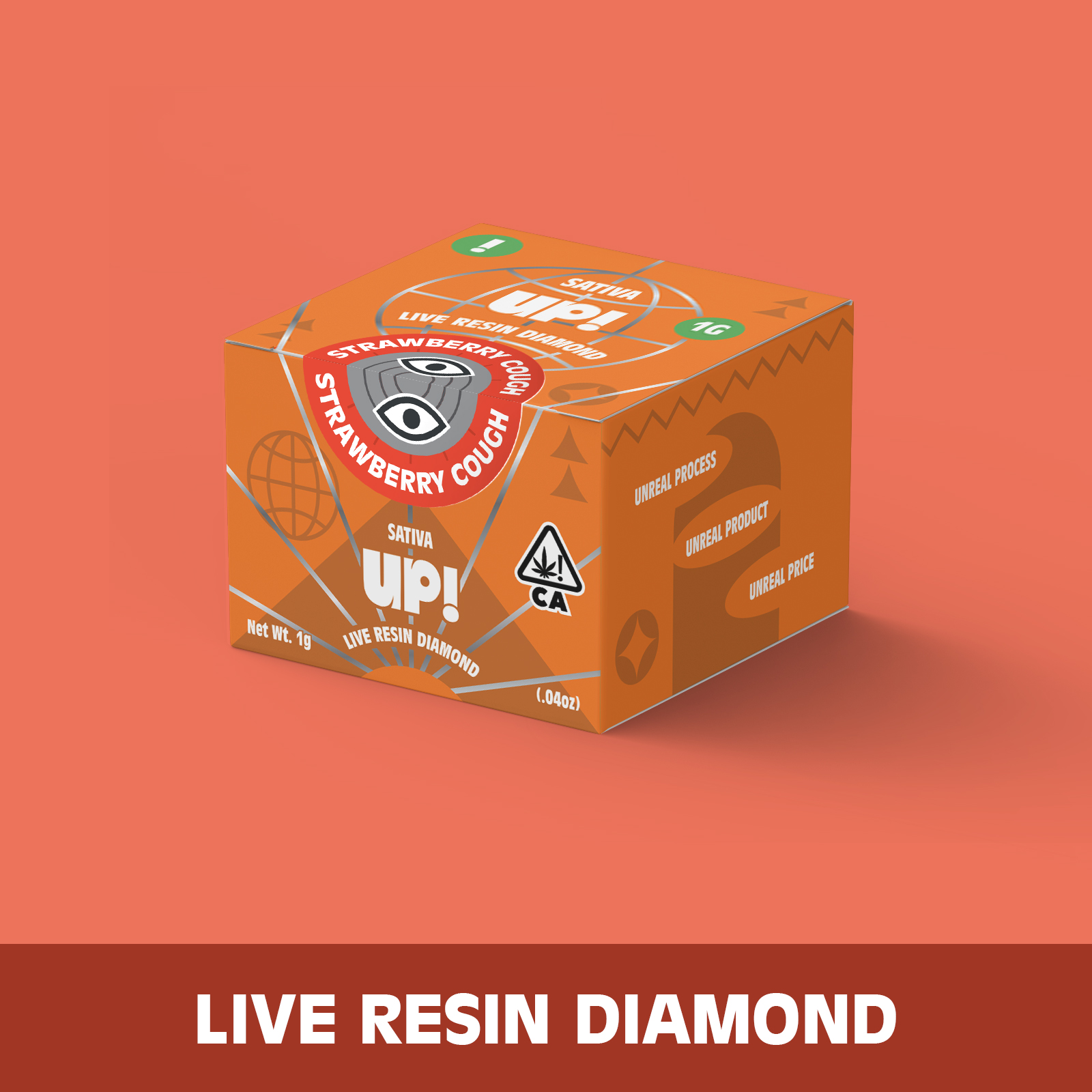 Photograph of product: UP! - Strawberry Cough (Oui'd) Diamonds