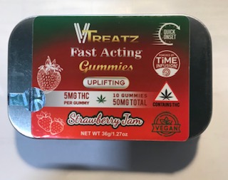 Photograph of product: Treatz strawberry fast Gummies 100mg