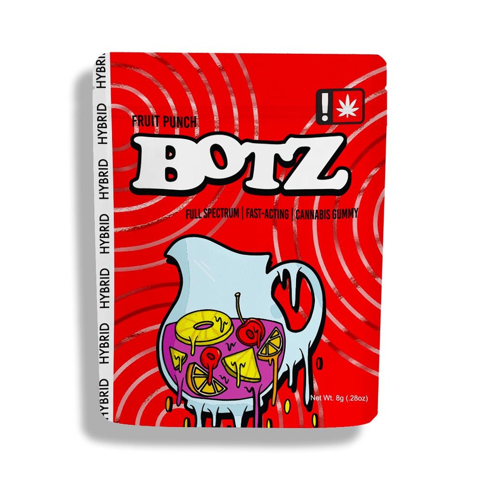 Photograph of product: (SOUR BOTZ) Fruit Punch - 100mg TH-oui