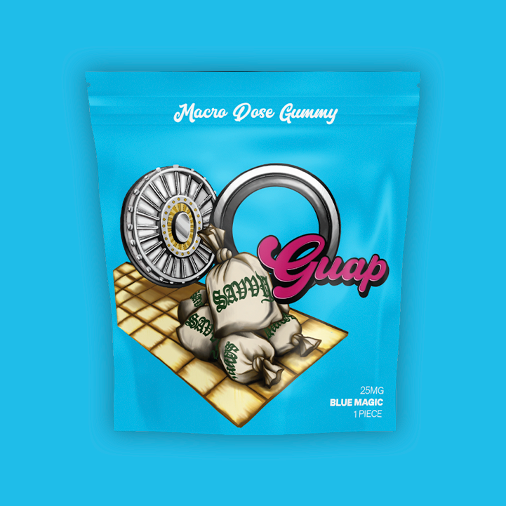 Photograph of product: Guap Gummy Blue Magic - Blue Raspberry [1pk] 25mg