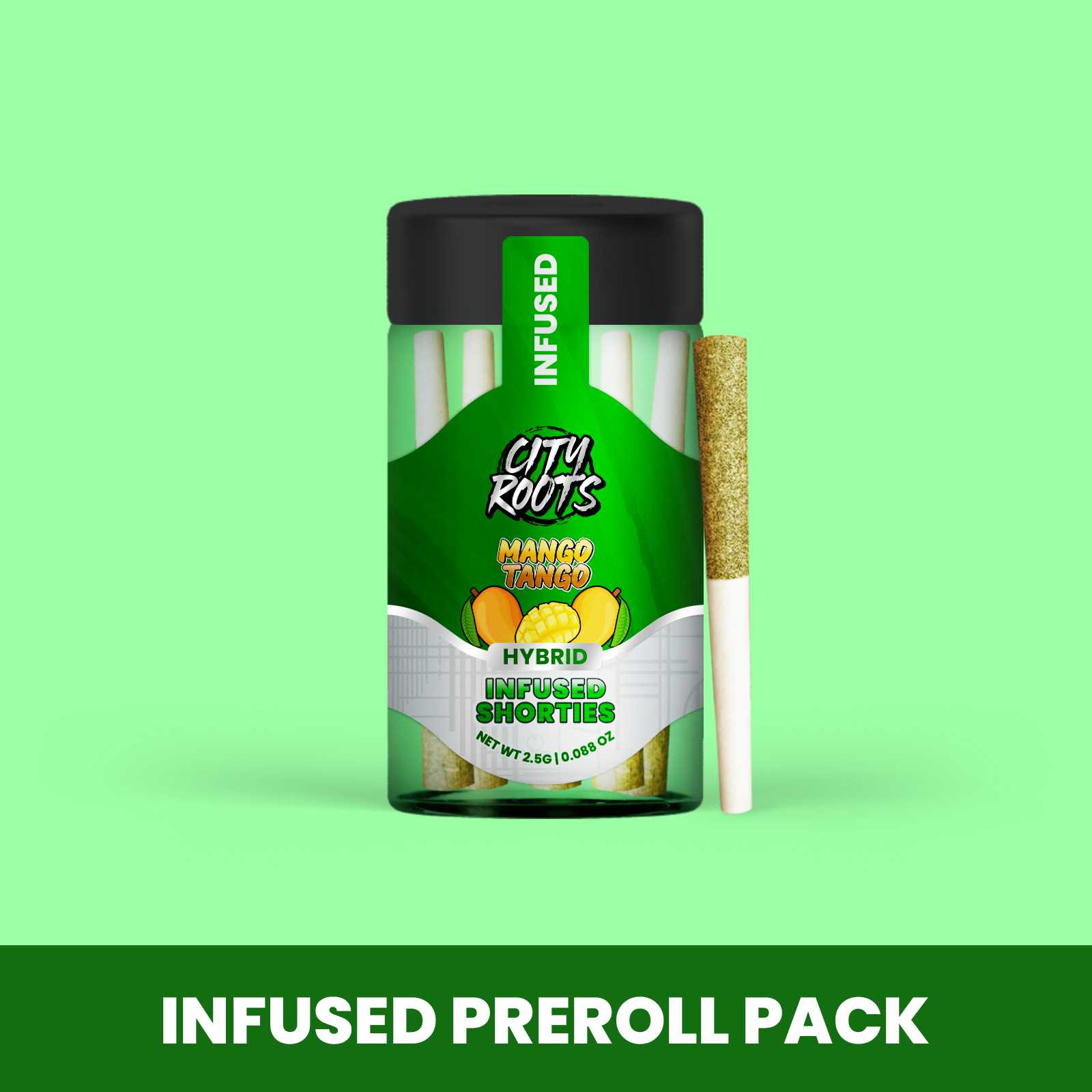 Photograph of product: City Roots - Mango Tango (Hybrid) 5pk Infused Prerolls
