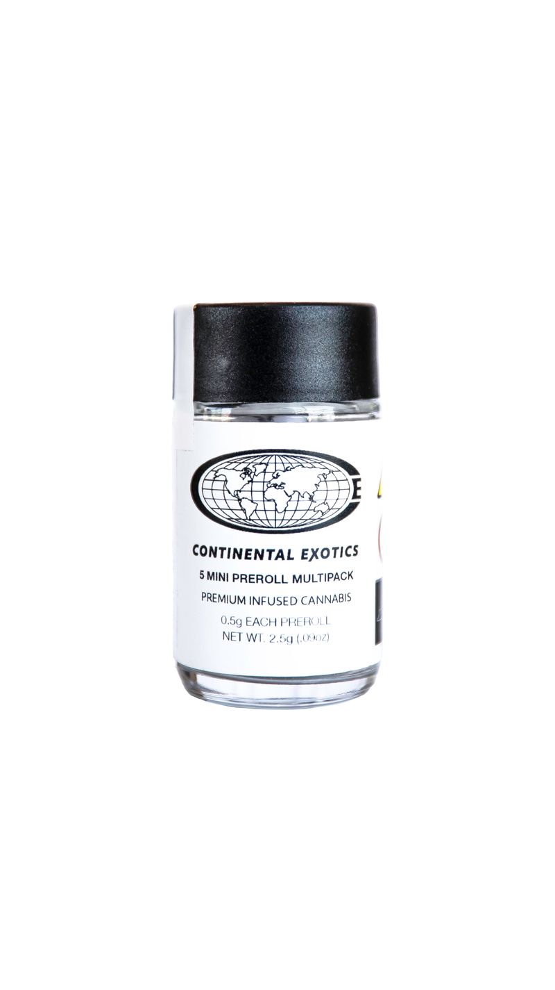 Photograph of product: CONTINENTAL EXOTICS | PURPLE FATSO | INFUSED MINI PRE-ROLLS | 2.5G(5PK)