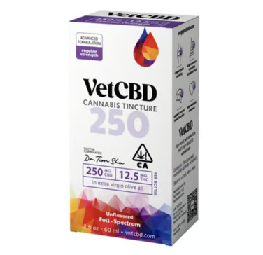 Photograph of product: Vet CBD - 20:1 - 250mg CBD & 12.5mg TH-oui Per Bottle