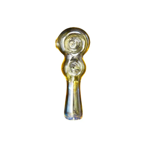 Photograph of product: Red Eye Glass 4.5" Twice Baked Hand Pipe w/ 2 Bowls - color changing