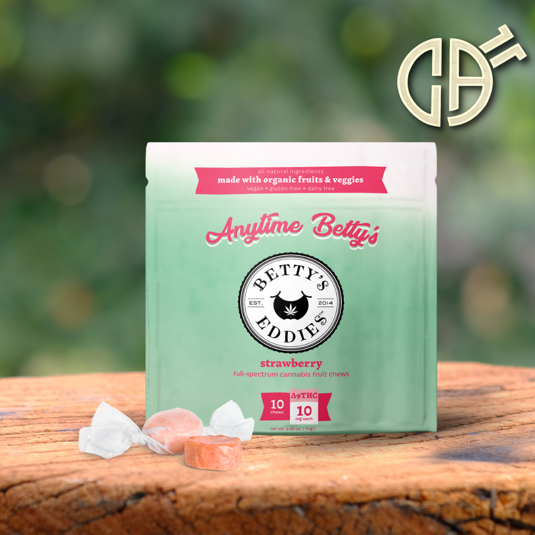 Photograph of product: Betty's | Strawberry "Anytime" Chew 10mg - 10pk | 100mg