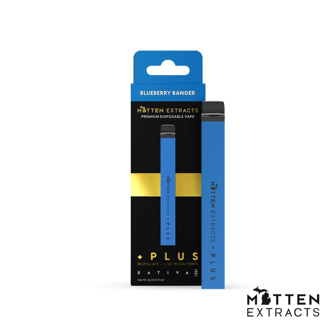 Photograph of product: Mitten Extracts Disposable | Blueberry Banger - Oui'd