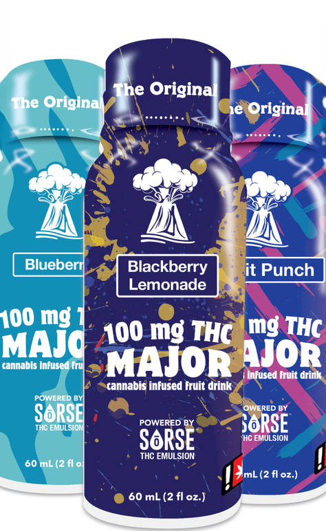 Photograph of Product: Major 100mg BLACKBERRY LEMONADE Cannabis Infused Fruit Drink