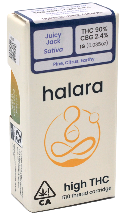 Photograph of Product: HALARA | JUICY JACK | 1G CARTRIDGE