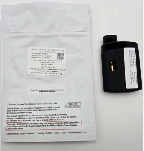 Photograph of product: Rodeo Live Resin Turbo Motor (I) D-1g Vape (C0070000150)
