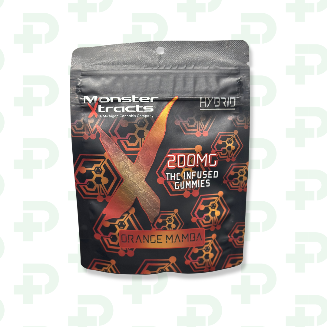 Photograph of product: Monster 200mg Gummy - Hybrid - ORANGE MAMBA
