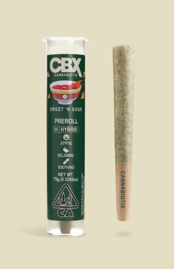 Photograph of product: CBX Sweet 'N Sour Pre-Roll
