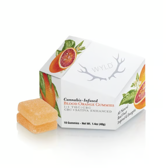 Photograph of product: 100mg Blood Orange Gummies [1:1 TH-oui:CBC] 10pk