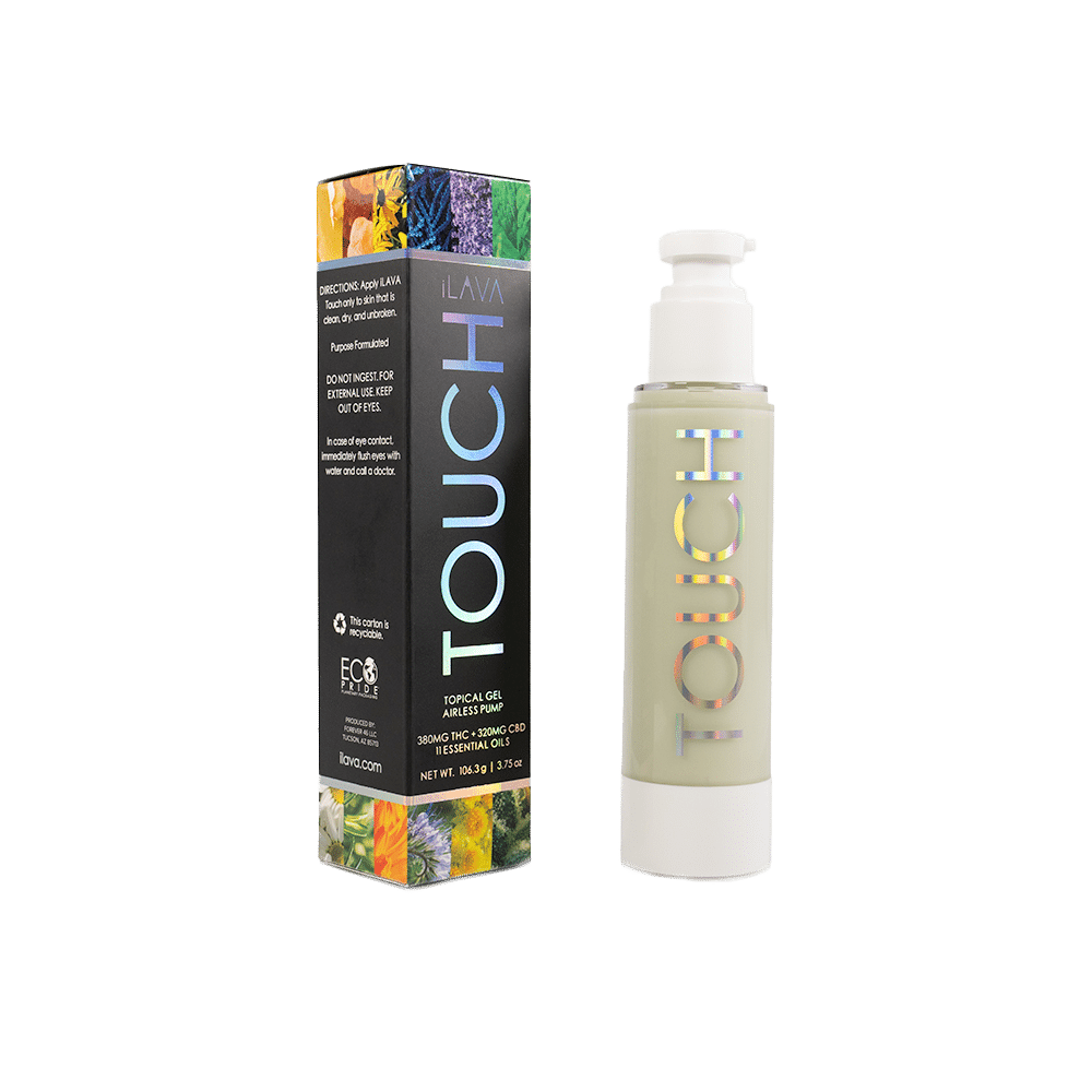Photograph of product: iLAVA - Touch 3.75oz - (380mg TH-oui/320mg CBD) Topical Gel