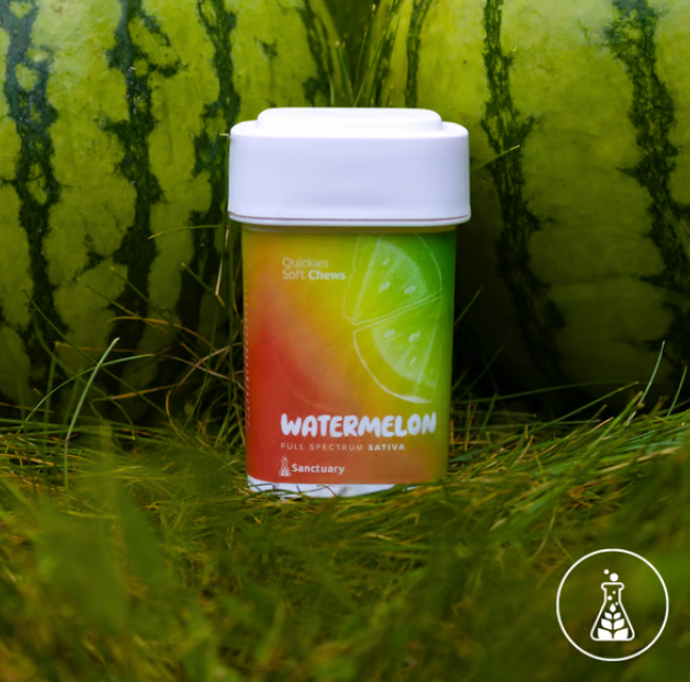 Photograph of product: Watermelon Fast Acting Oui'd Gummies 100mg/20pc