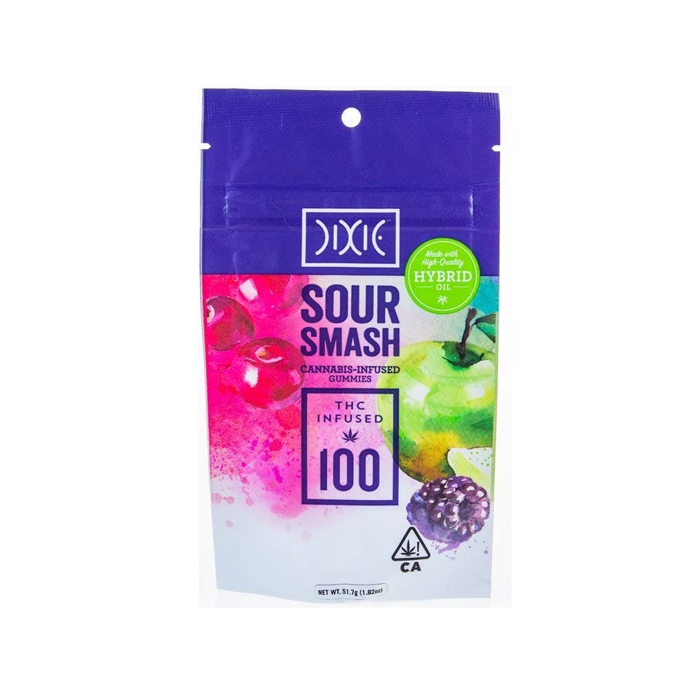 Photograph of product: Dixie | Sour Smash Gummies (100mg TH-oui)