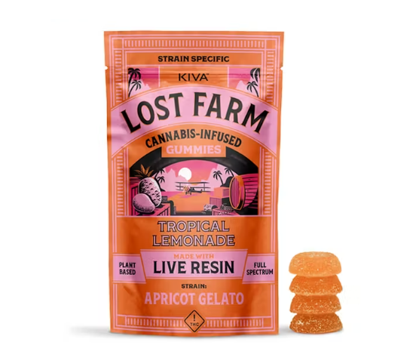 Photograph of product: Lost Farm - Tropical Lemonade - Live Rosin Gummies - 200mg
