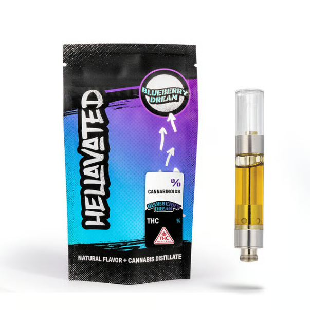 Photograph of product: Hellavated Blueberry Dream | 1G BHO Distillate Cart (TAX INCLUDED)