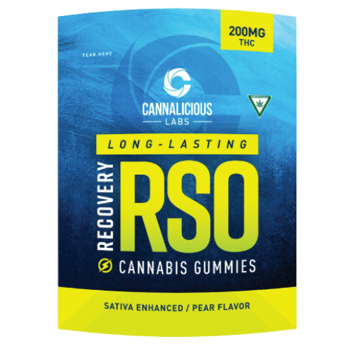 Photograph of Product: Cannalicious RSO Pear Recovery Sativa Gummies 200mg THC