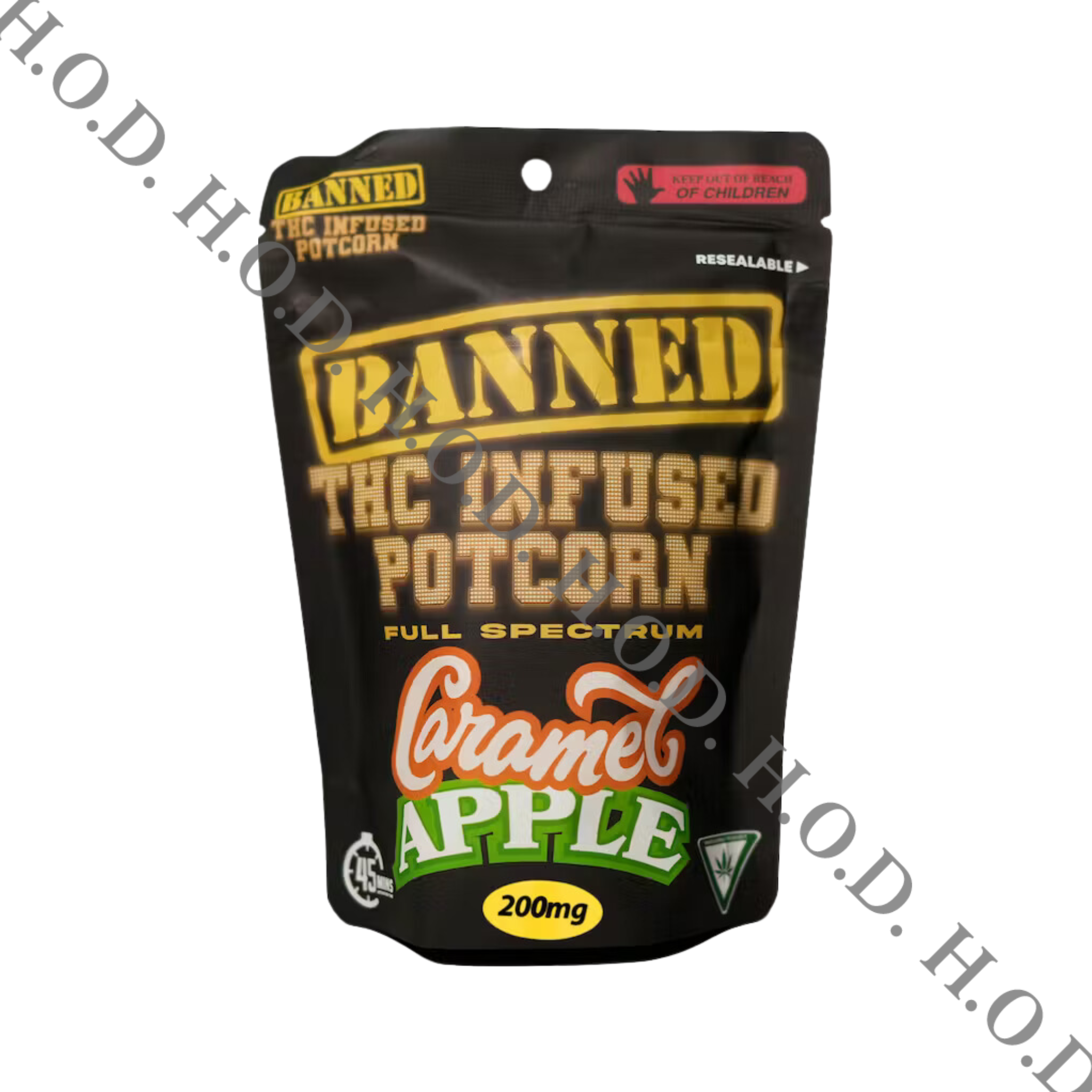 Photograph of product: Banned Caramel Apple Potcorn 200mg
