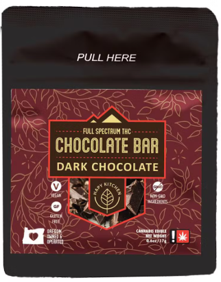 Photograph of product: Dark Chocolate Bar 100mg (Happy Kitchen)