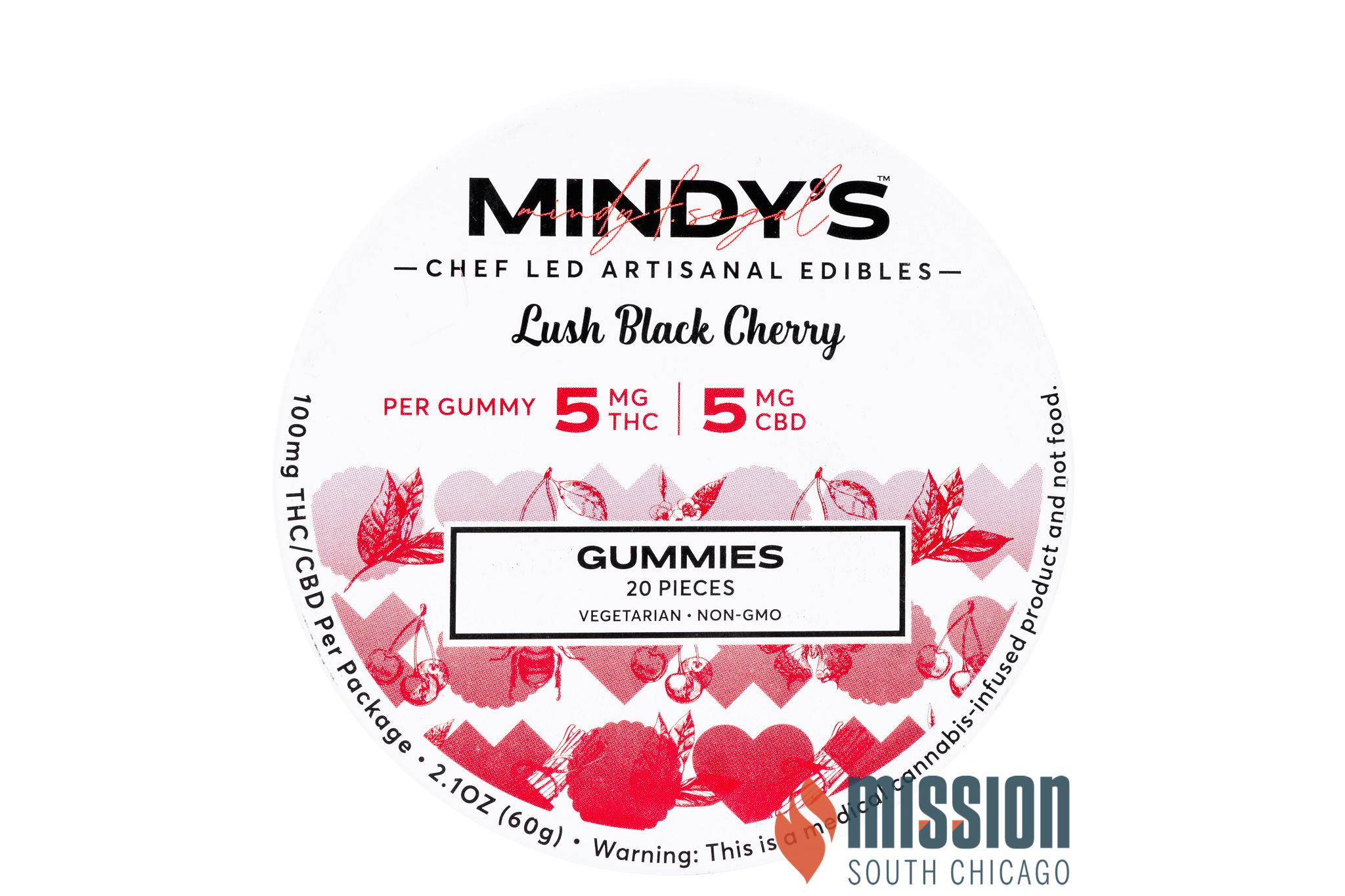 Photograph of product: Gummies | Mindy's | Lush Black Cherry [1:1 CBD/TH-oui] [20pk]