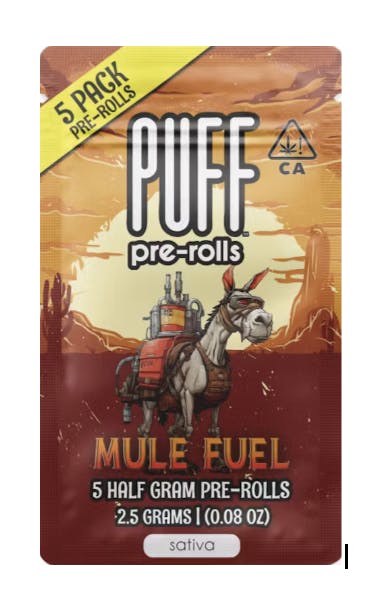 Photograph of Product: Mule Fuel Pre-rolls 5ct 2.5g - Sales Floor