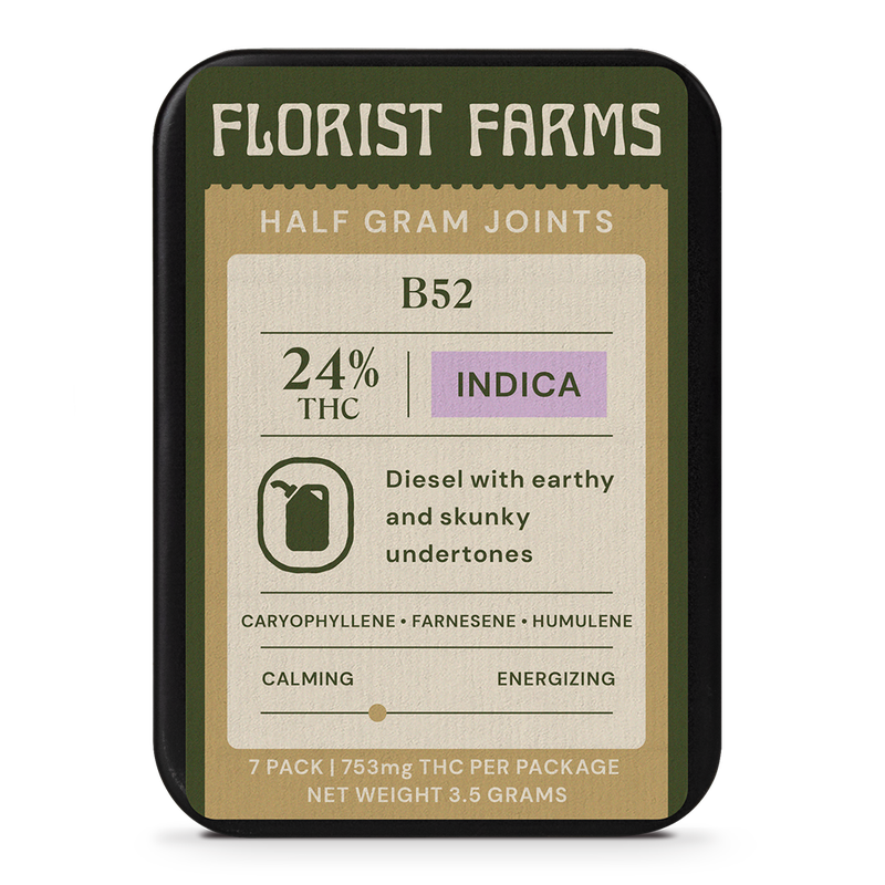 Photograph of product: Florist Farms - B-52 Pre Rolls - 7PK