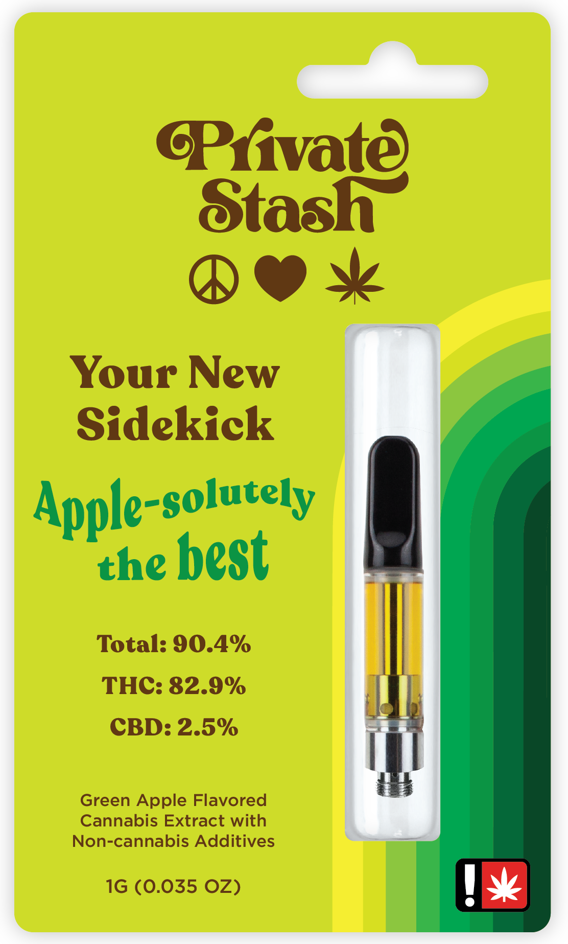 Photograph of product: Private Stash 1g Cart]Green Apple