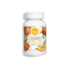 Photograph of product: Peach 2:1 CBD:CBC Gummies 400mg