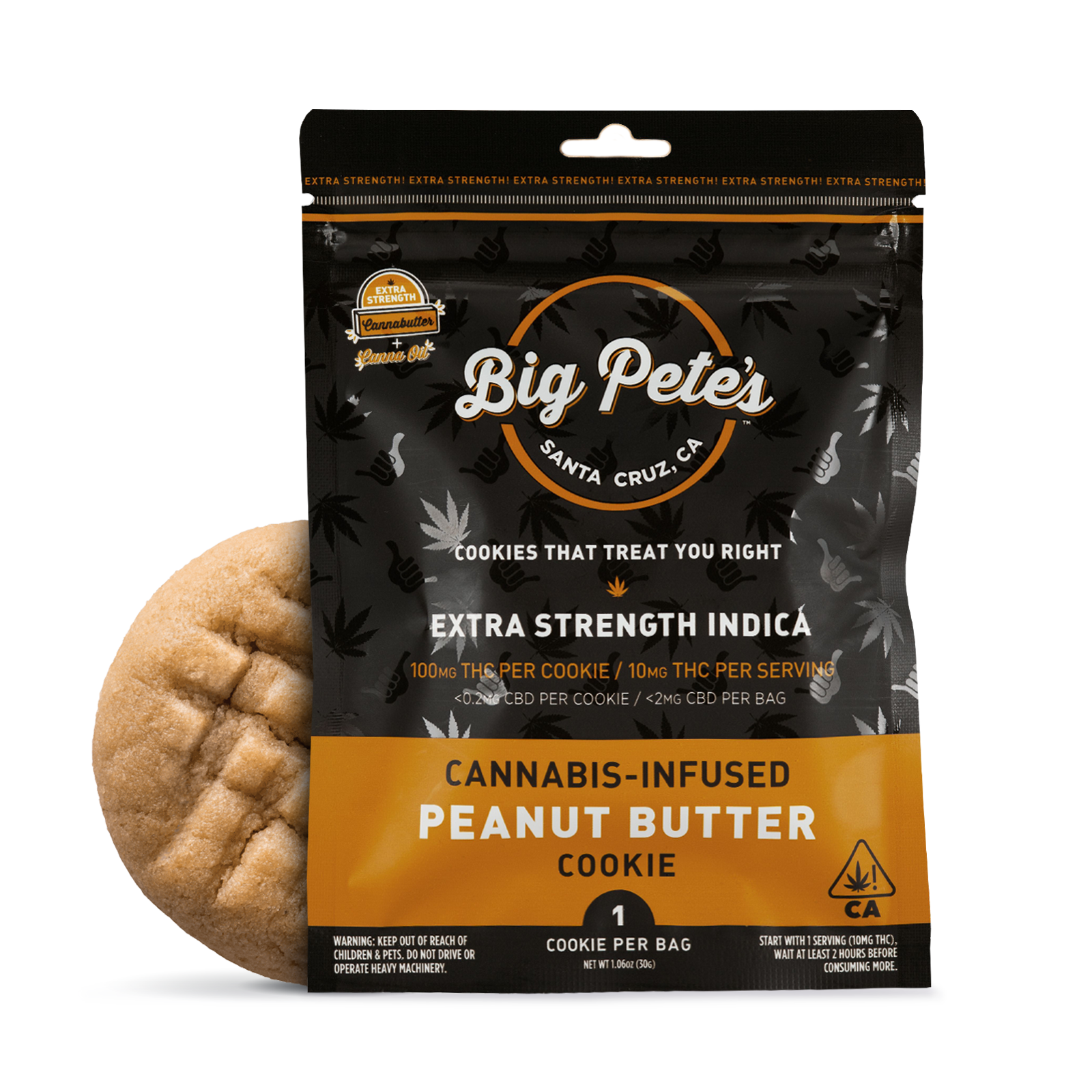 Photograph of product: Extra Strength Oui'd Peanut Butter Cookie Single