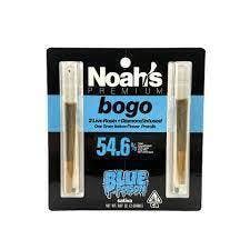 Photograph of product: Noahs Premium BOGO | Blue Poison Live Rosin + Diamond Infused Prerolls (2pk)