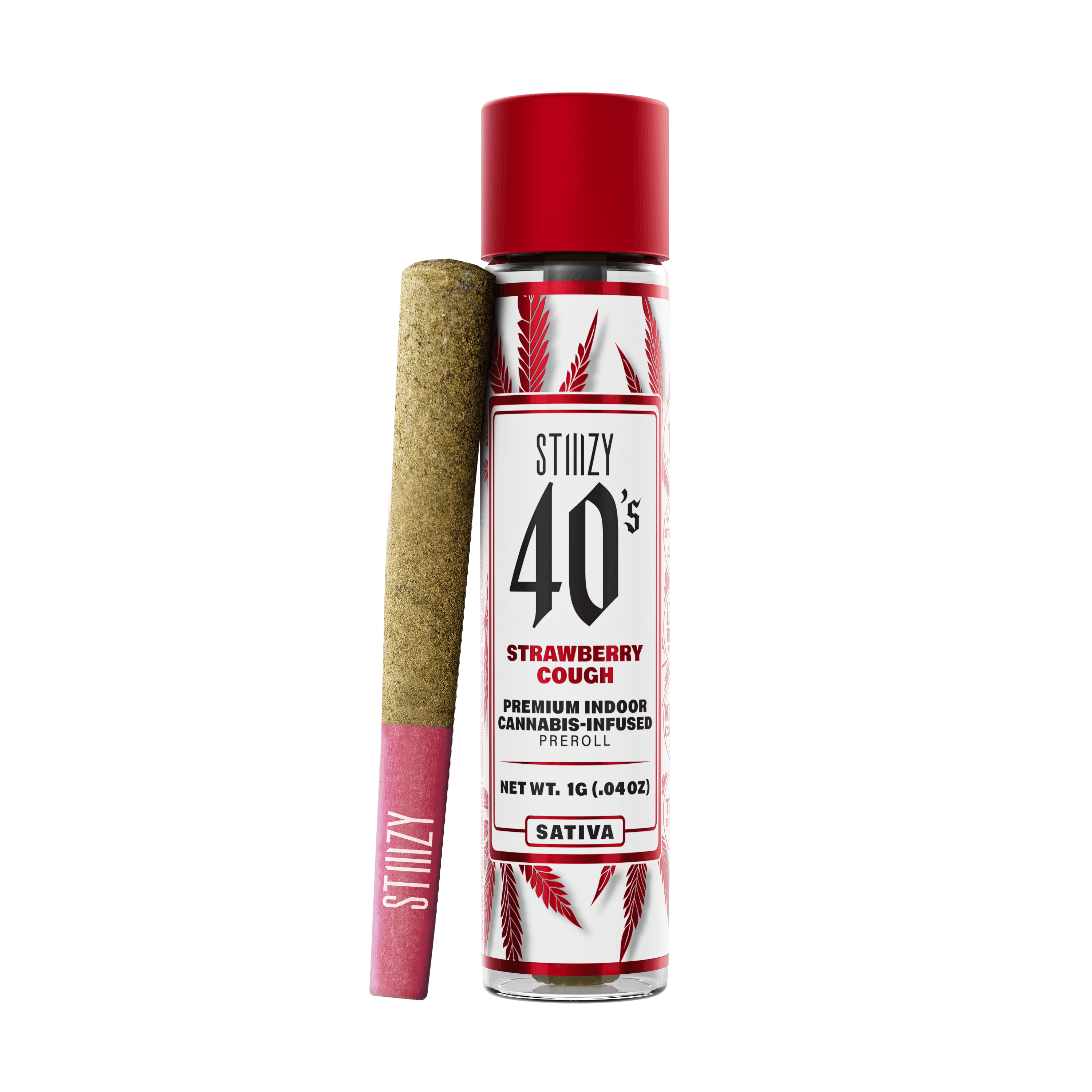 Photograph of product: 40s - Strawberry Cough S - Infused Preroll - 1.0g
