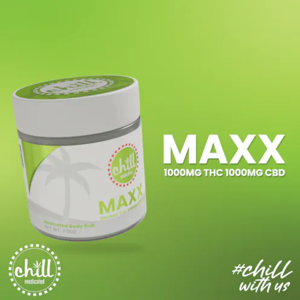 Photograph of product: Maxx Body Rub | 1000mg Thc : 1000mg Cbd