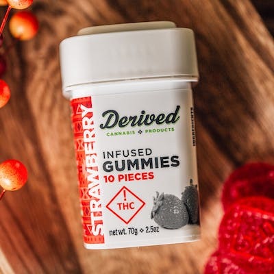 Photograph of product: Derived Gummies - Strawberry (H) 100mg TH-oui