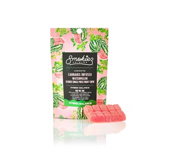 Photograph of product: Sour Watermelon Fruit Chew 1pc | 100mg