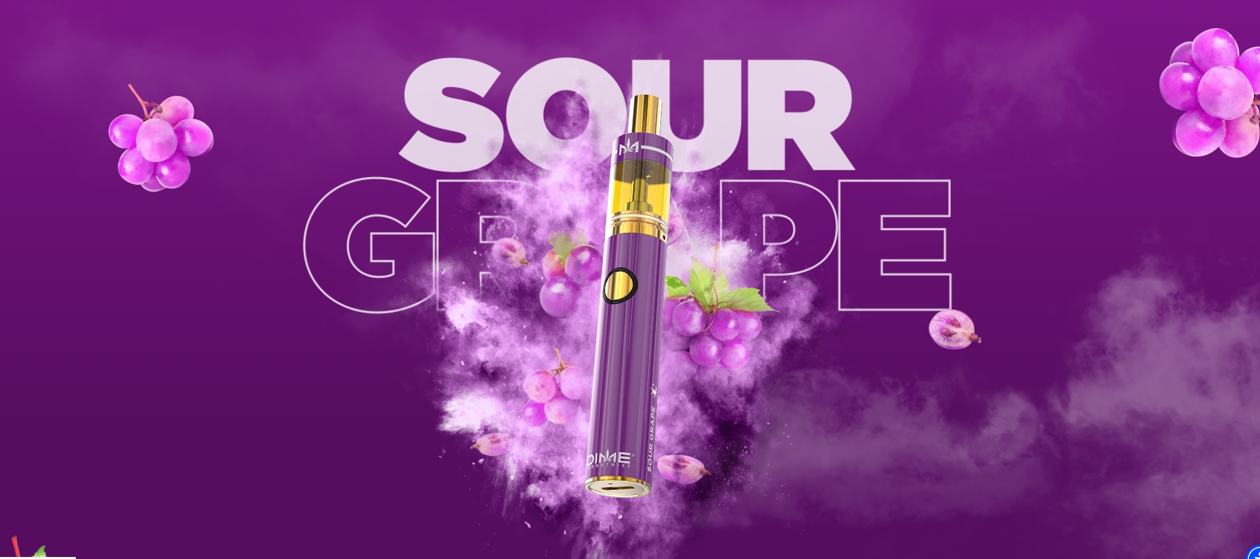 Photograph of product: All In One Vape | Signature Line | Sour Grape | Hybrid | 2g