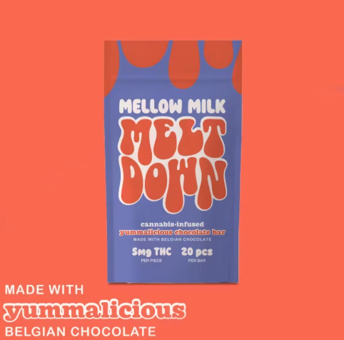 Photograph of product: Meltdown | 20pc Milk Bar Chocolate Bar | 100mg